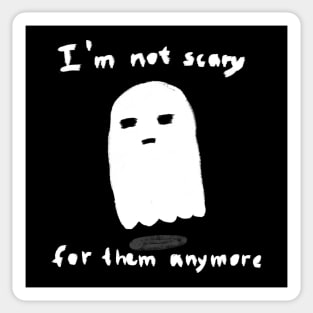 Sad Ghost character Sticker